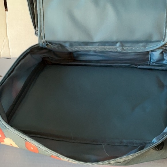 Floral Travel Makeup Organizer Bag Cosmetic Toiletry Case Blue - Picture 6 of 6